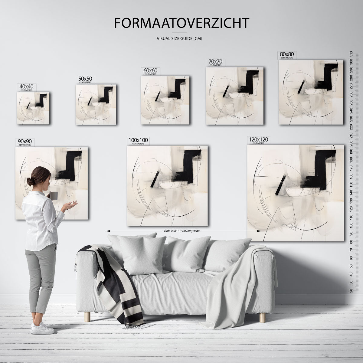 Abstracte lijnen en vlakken Poster