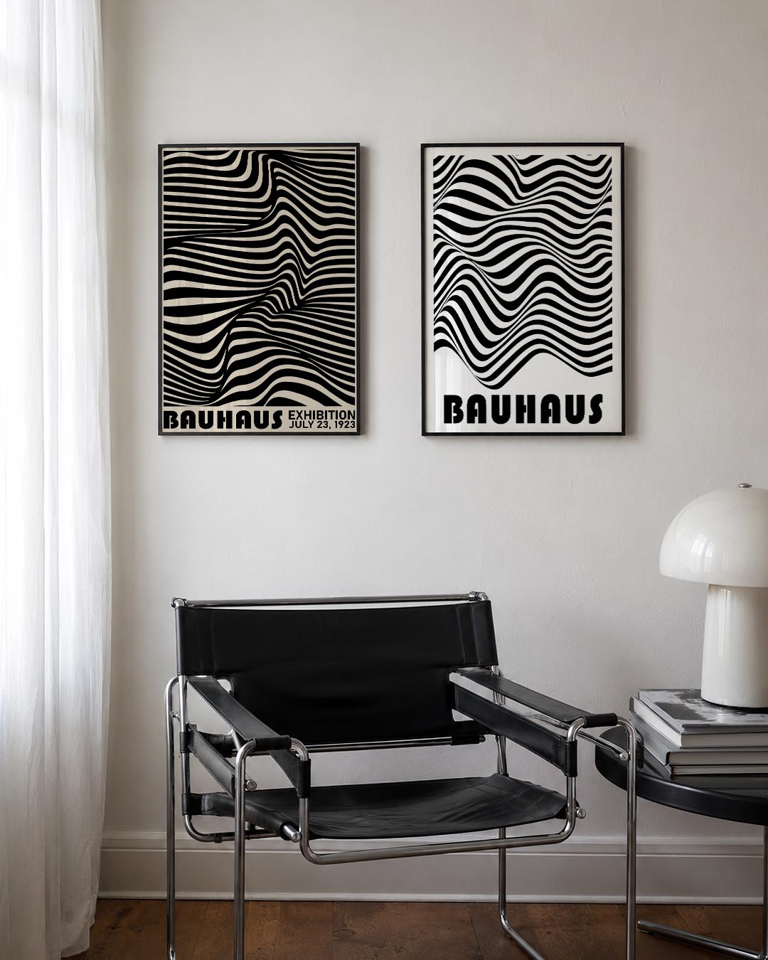 Golvend lijnenspel Posterset
