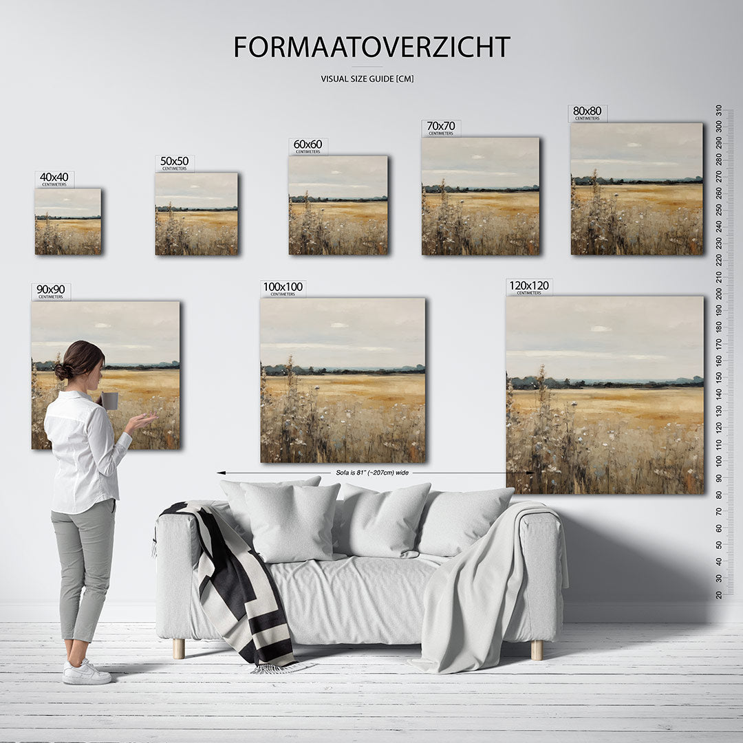 Rustig landschap Kunstwerk