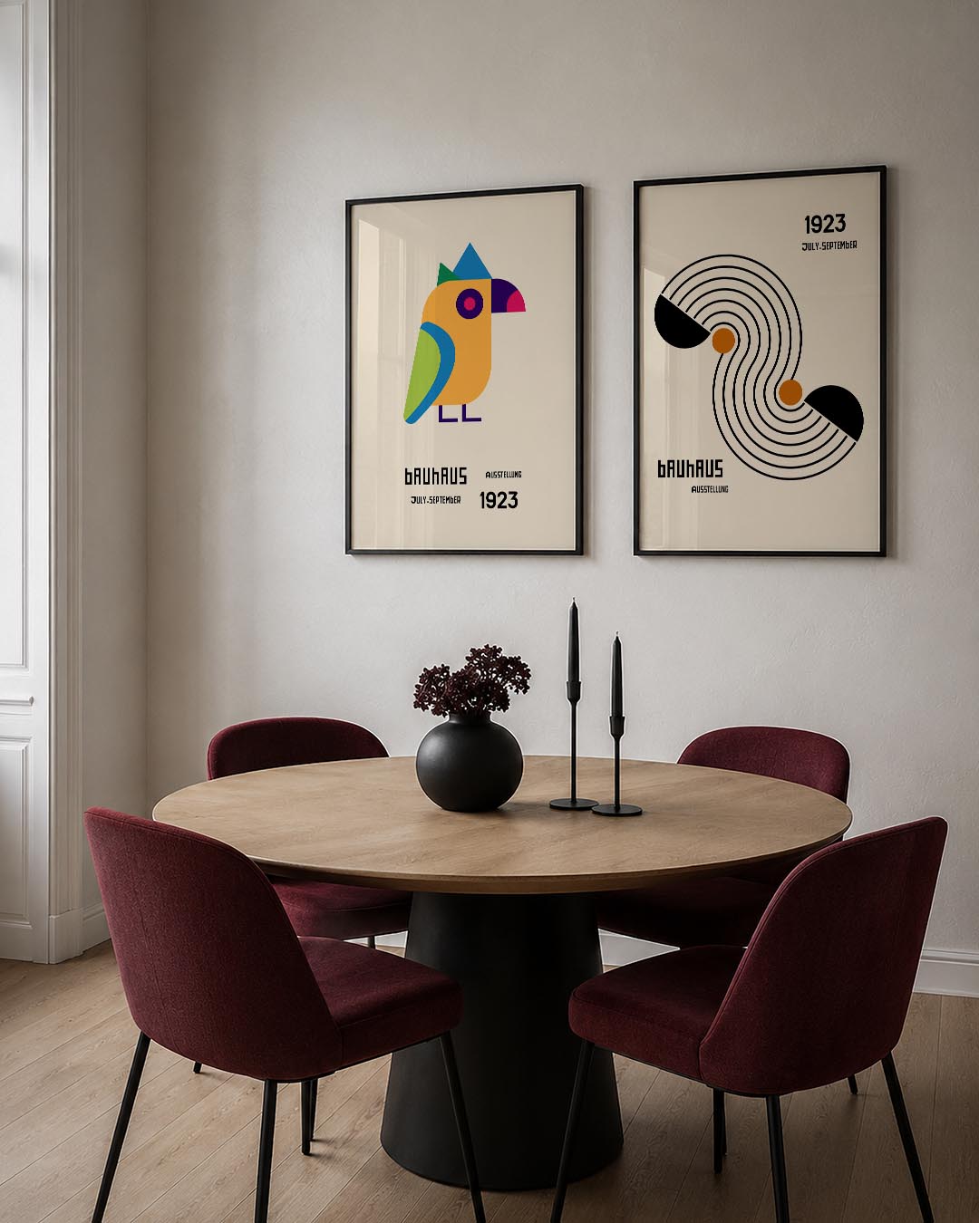 Vogelvormen en kleuren Posterset