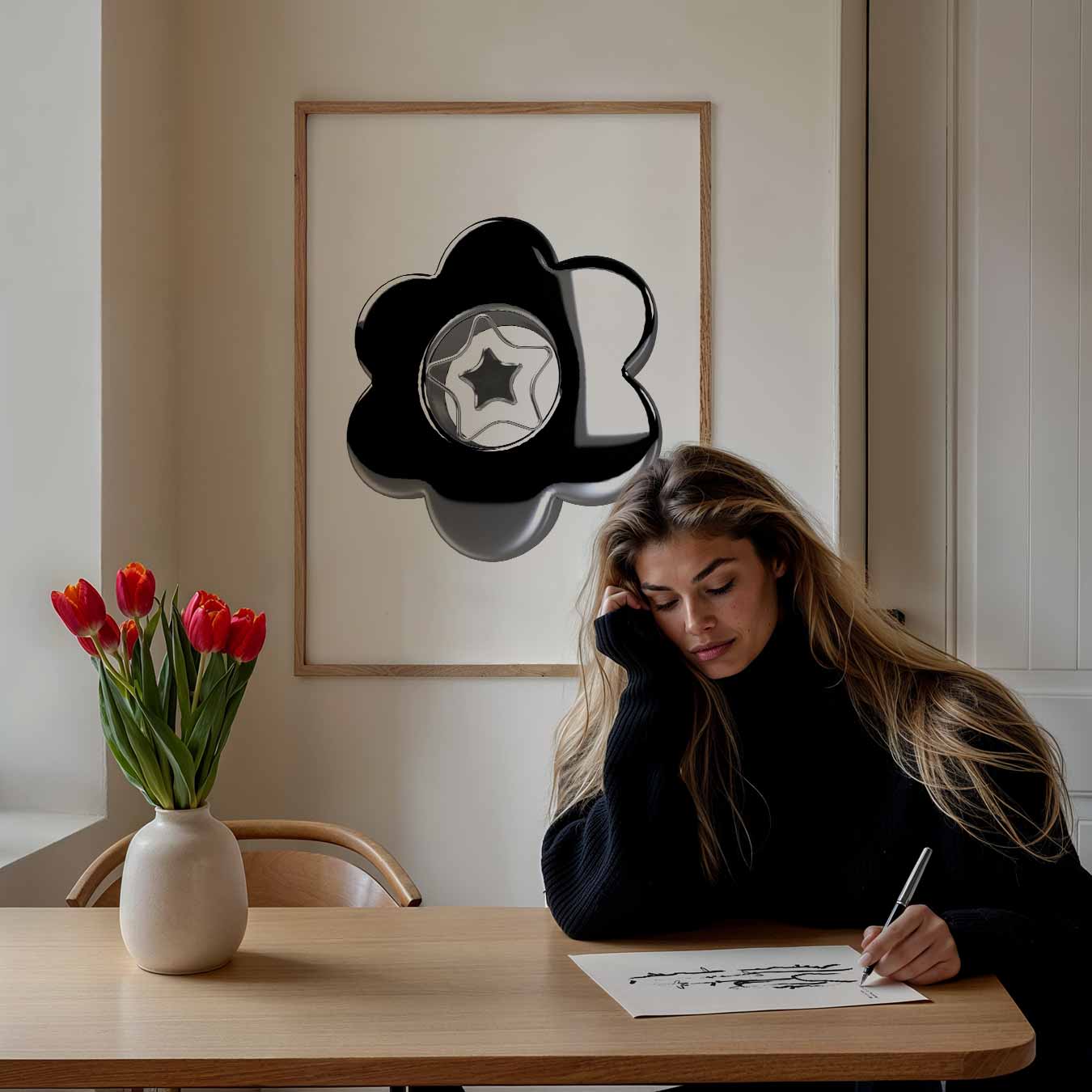 Stralende Ster Bloemenposter-WallArtistic