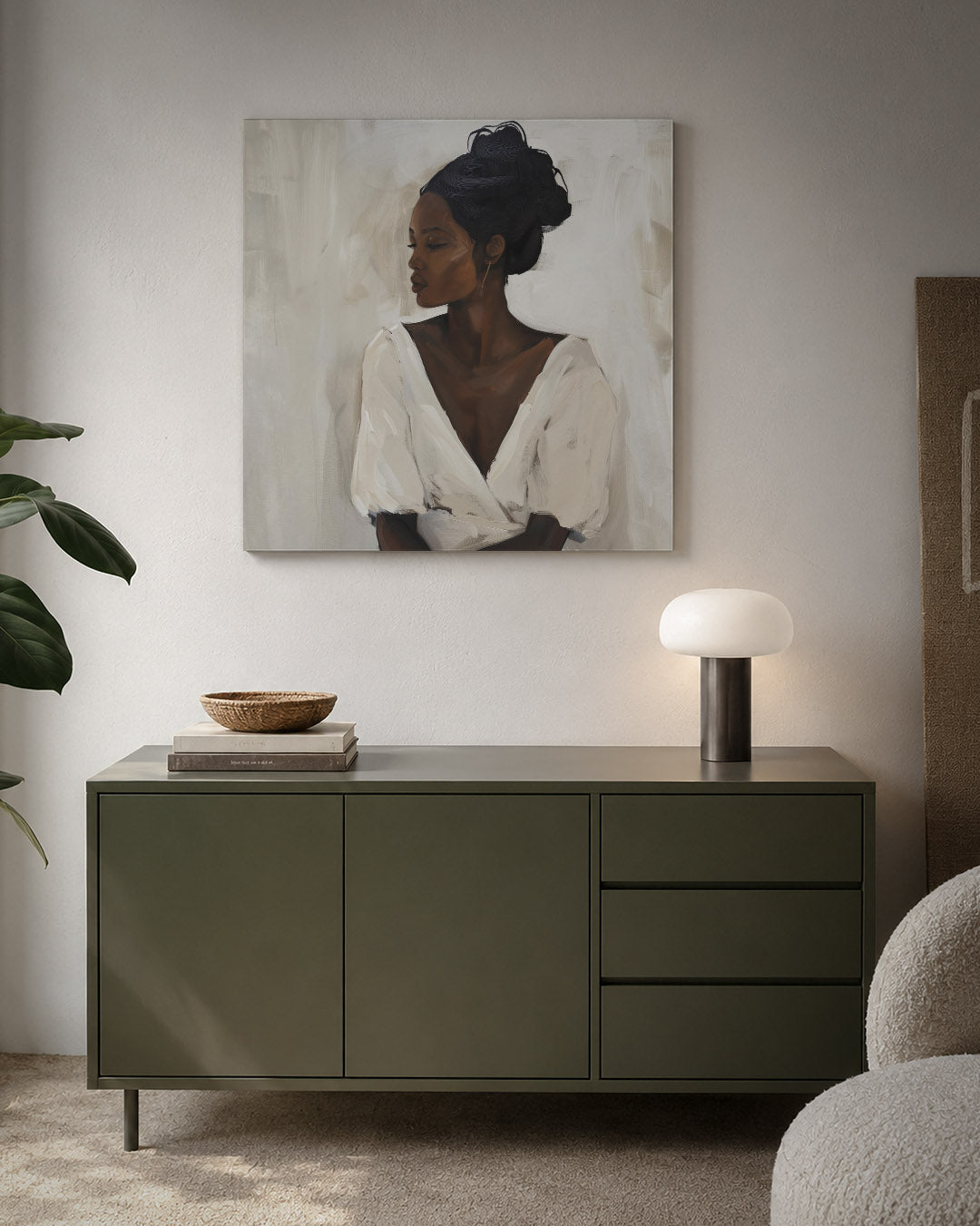 Dromerige vrouw Kunstwerk