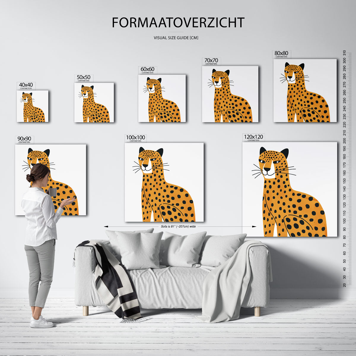 Luipaard illustratie Poster