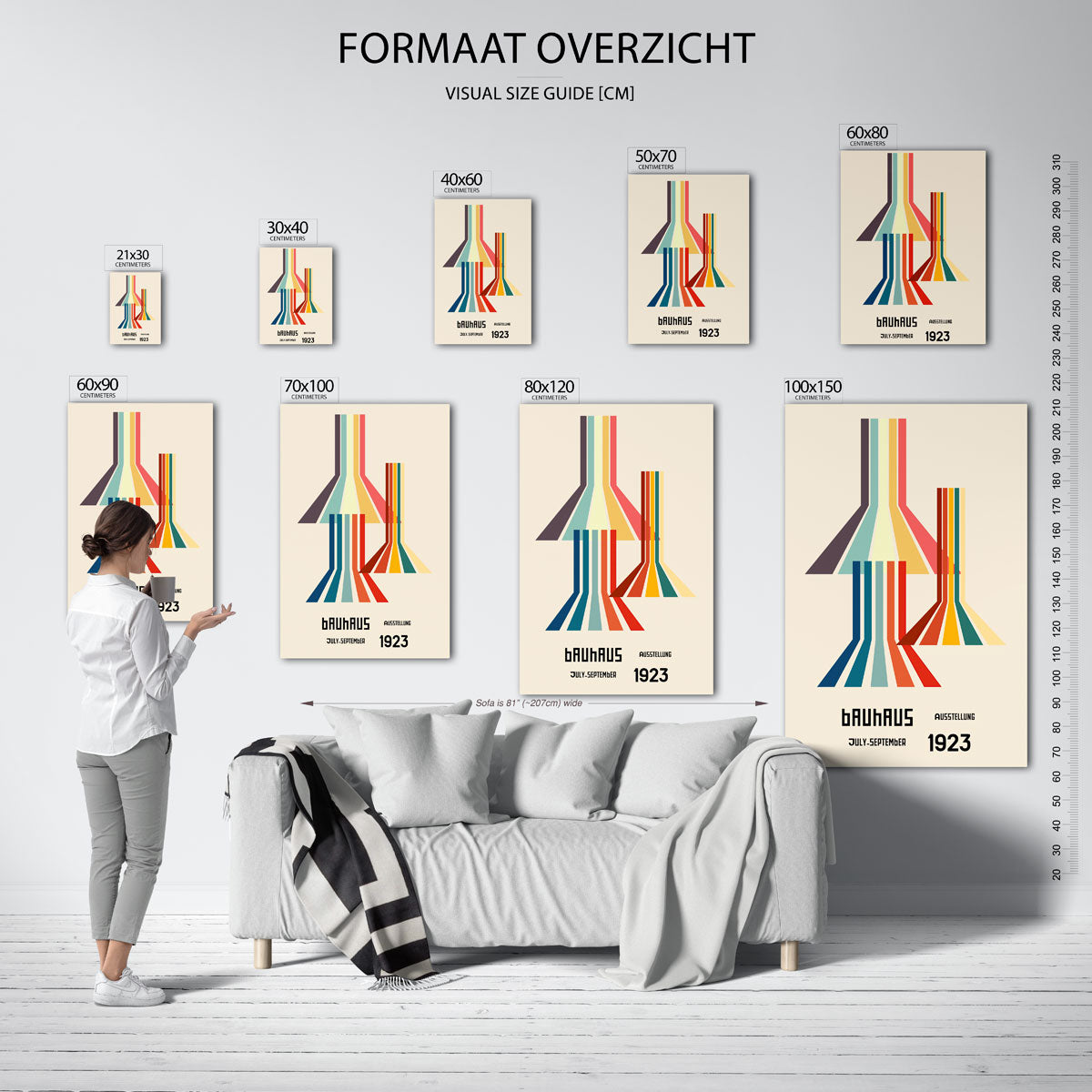 Kleurrijke lijnen Poster
