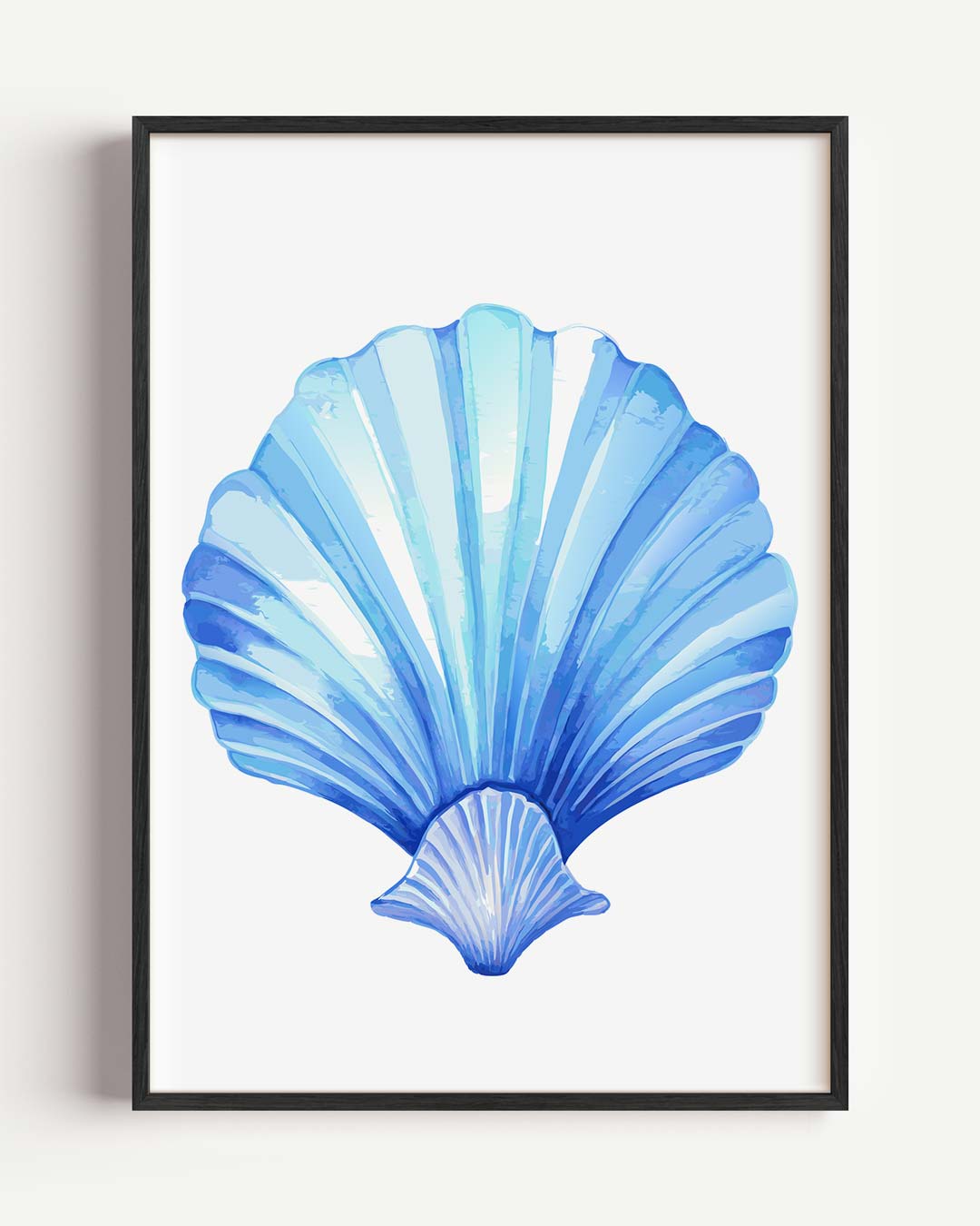 Blauwe Schelp Art Print Poster-WallArtistic