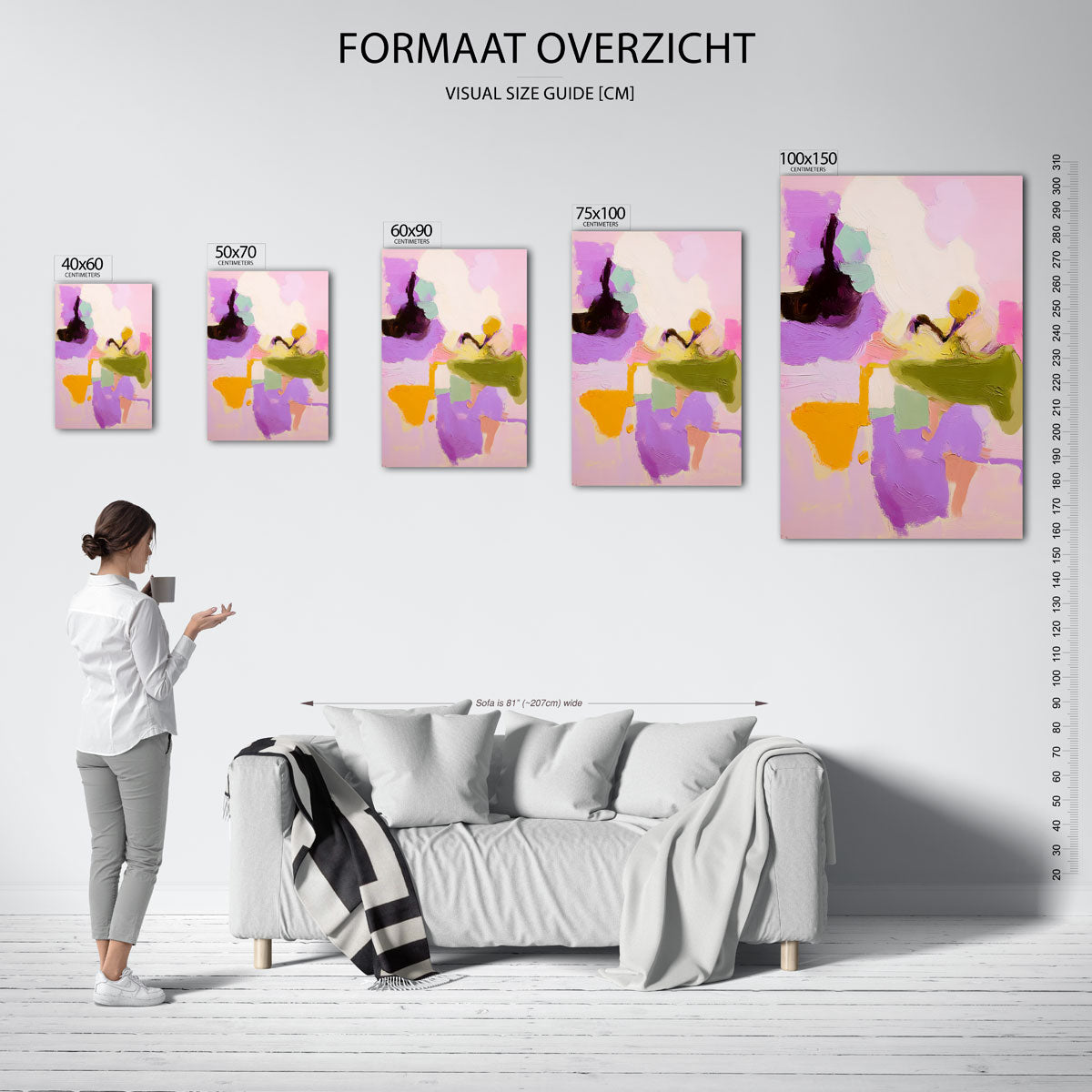 Kleurrijke vormen Kunstwerk