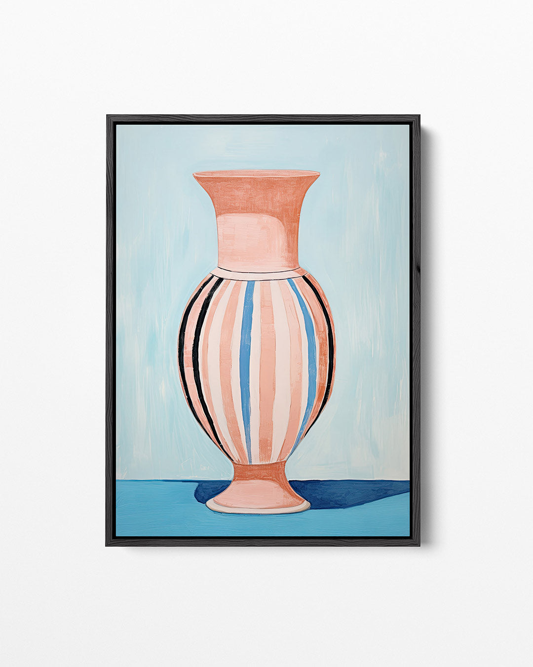 Gestreepte vaas Kunstwerk