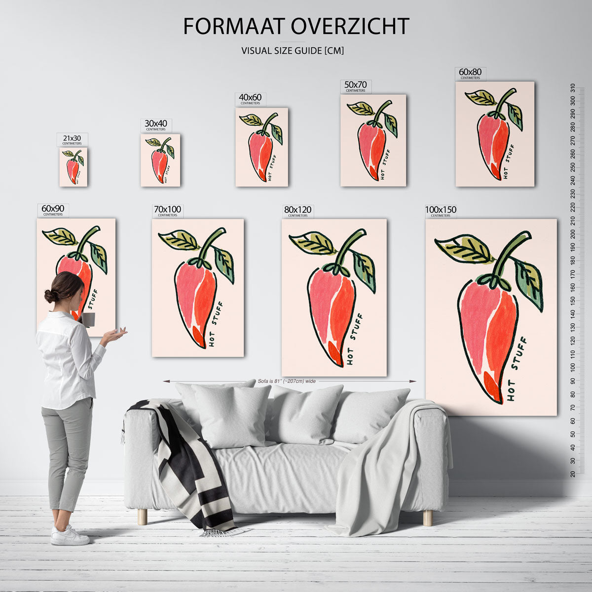 Paprika met tekst Poster