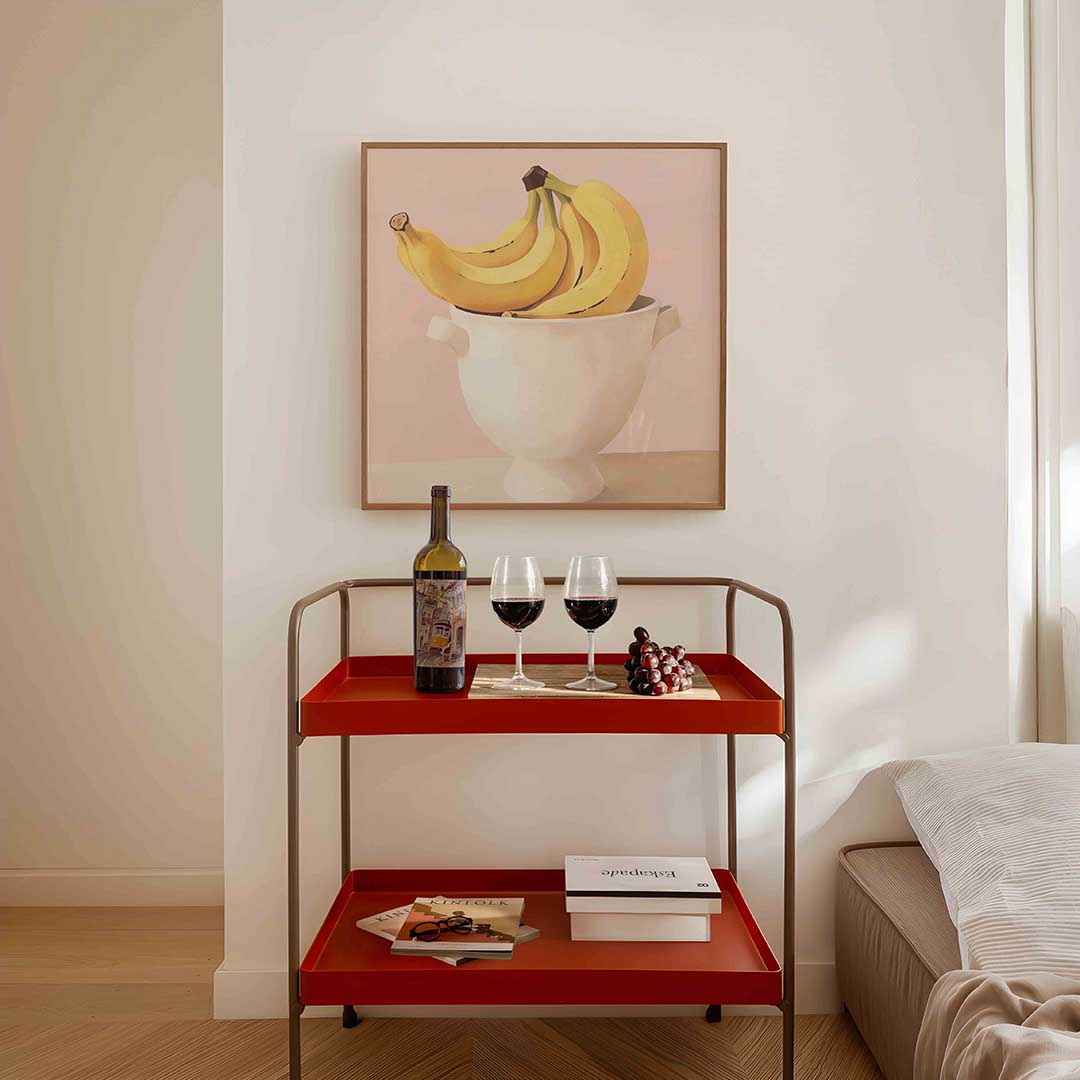 Bananen in schaal Poster
