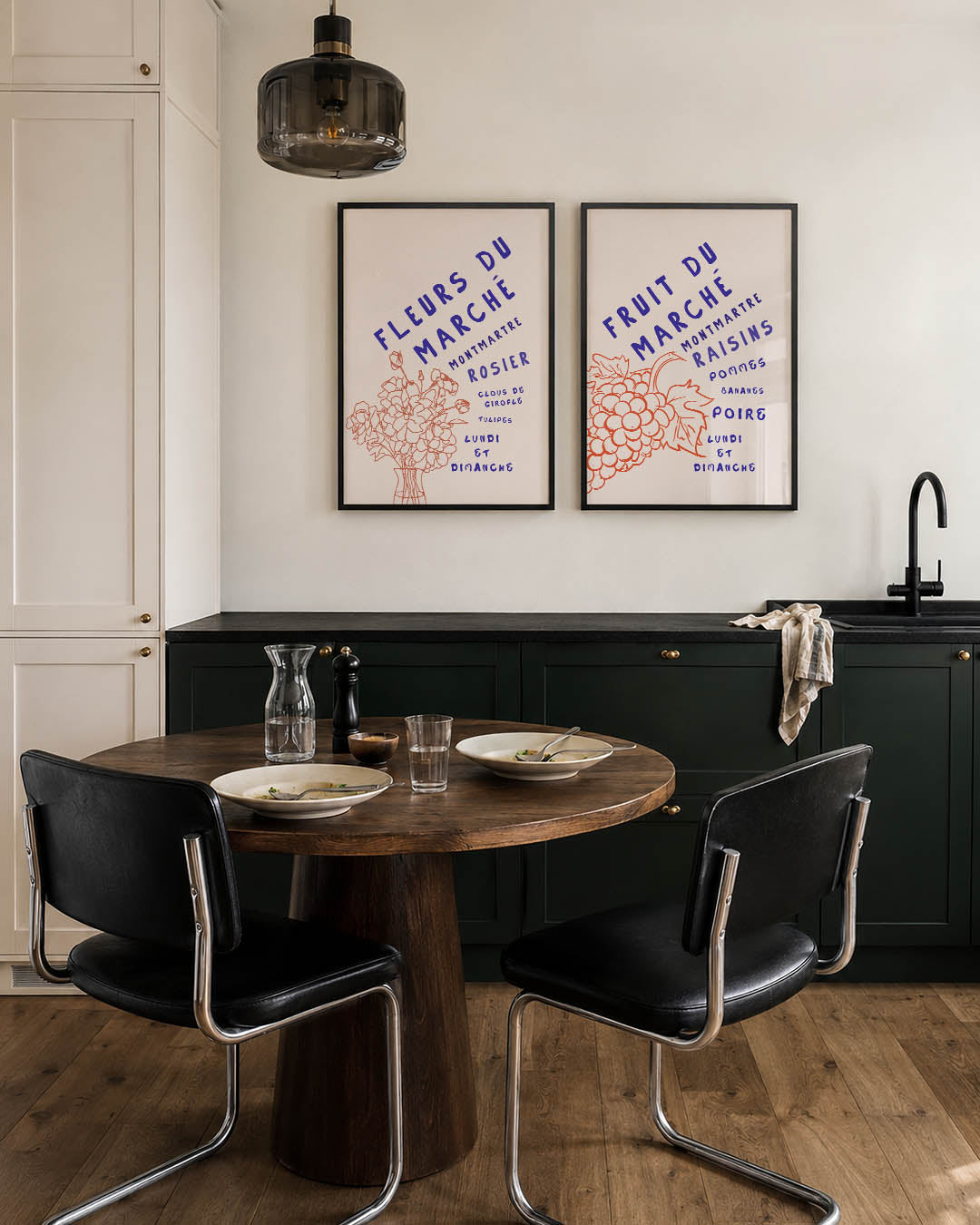 Bloem en tekst Posterset