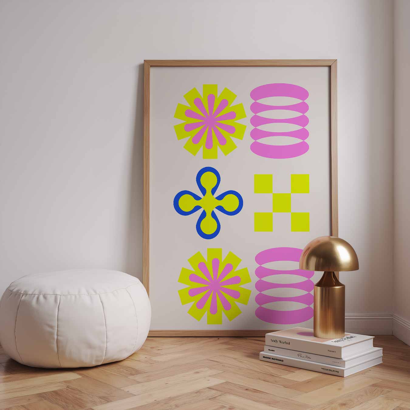 Retro Bloemenmix Poster-WallArtistic