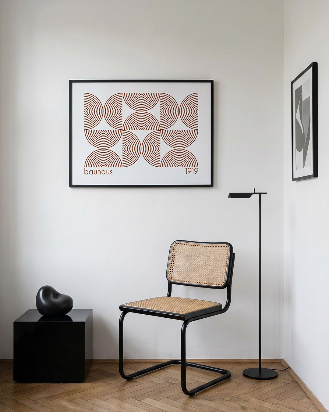 Cirkelpatroon en lijnen Poster