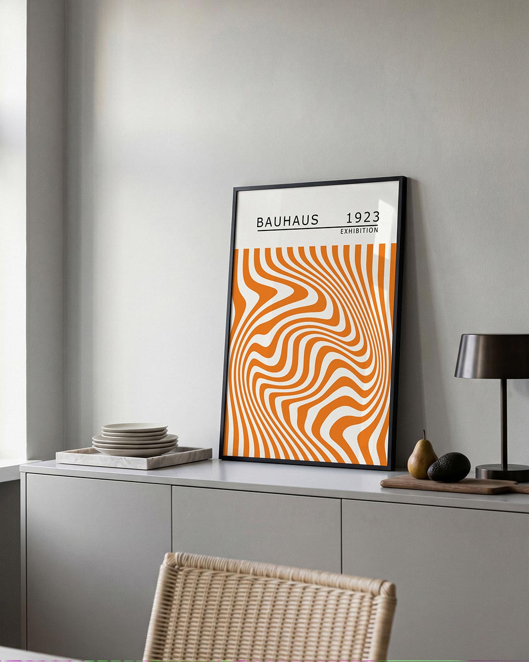 Golvende lijnpatronen Poster