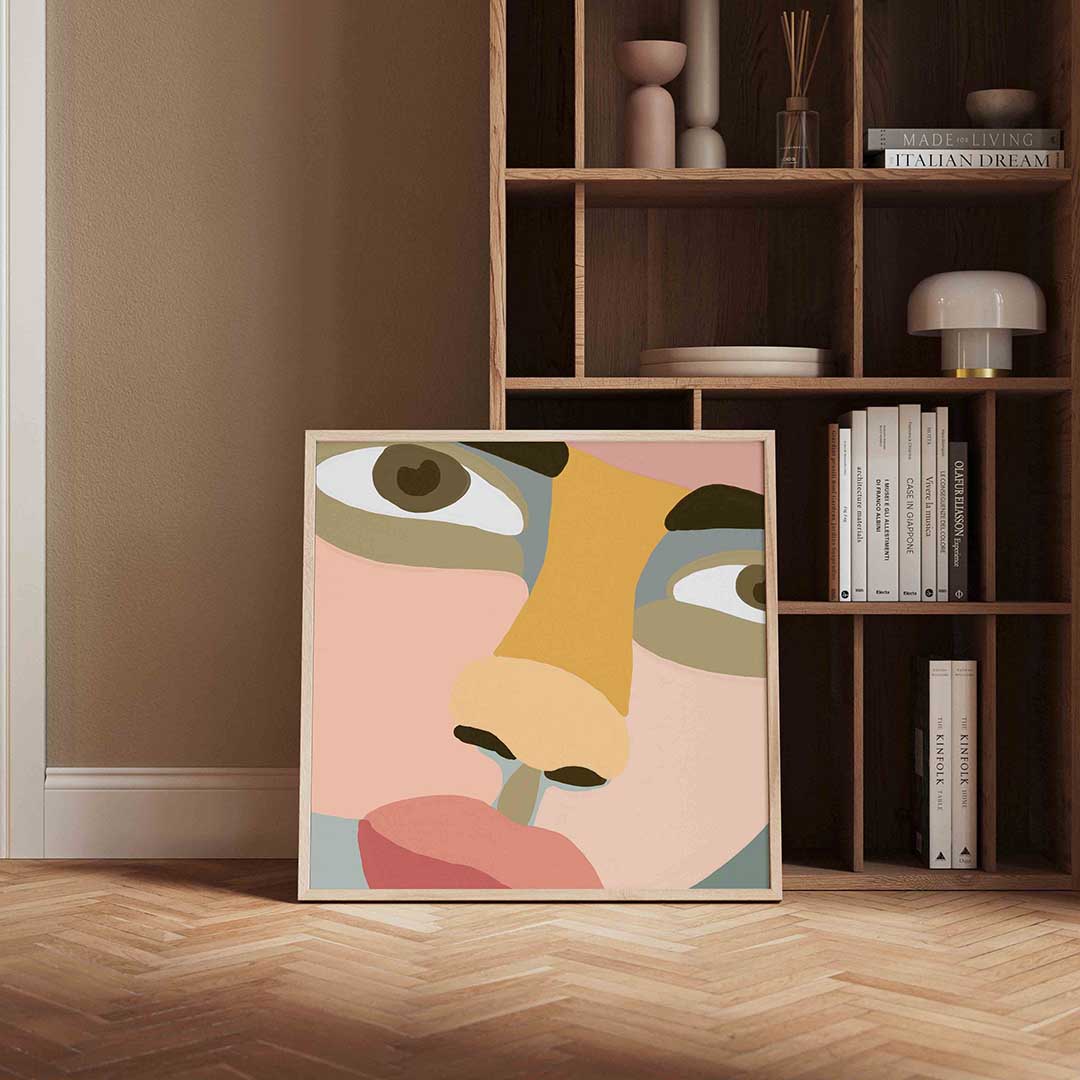 Abstract gezicht Poster