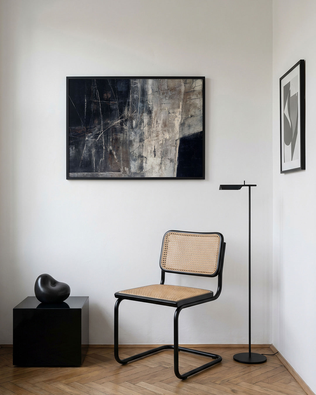 Abstracte lijnen en texturen Poster