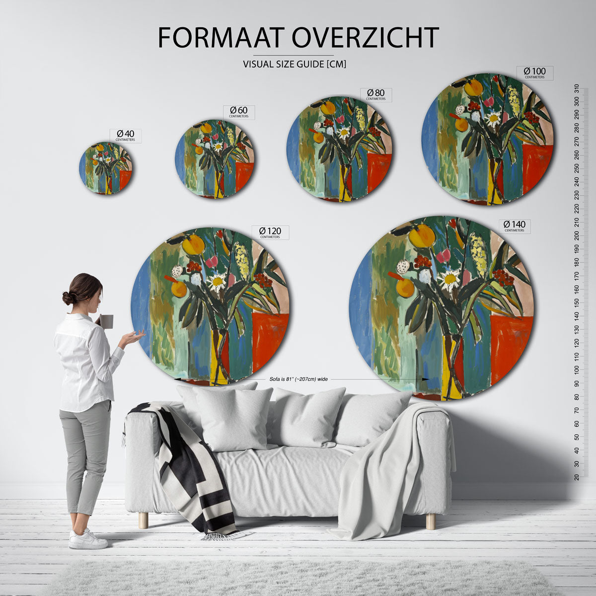 Bloemstilleven Muurcirkel
