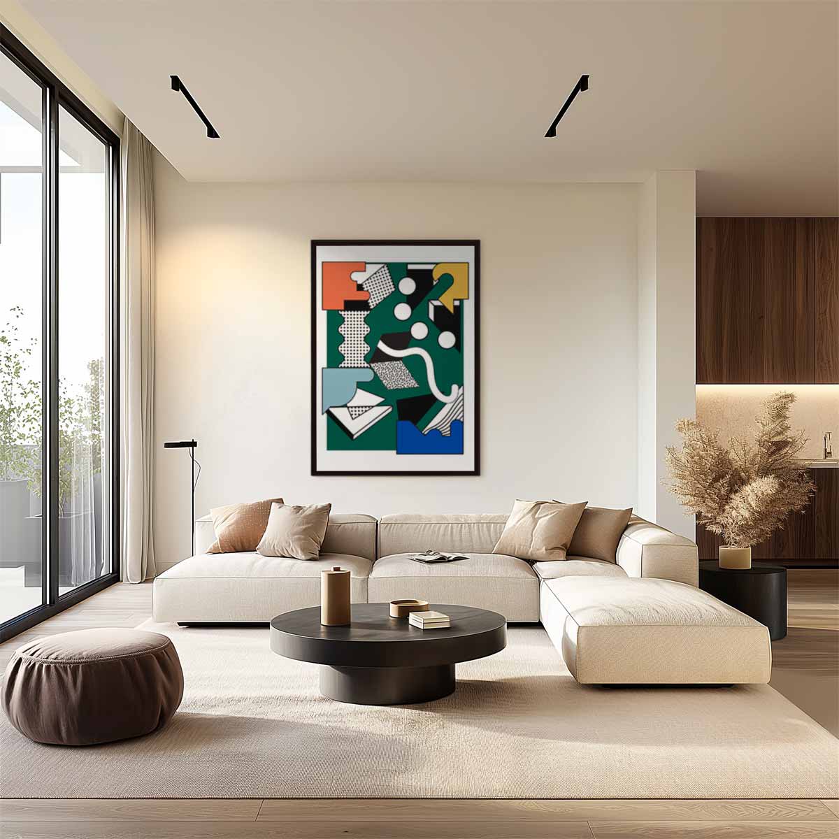 Kleurrijk Labyrint Kunstwerk-canvas-dibond-plexiglas-wanddecoratie-WallArtistic