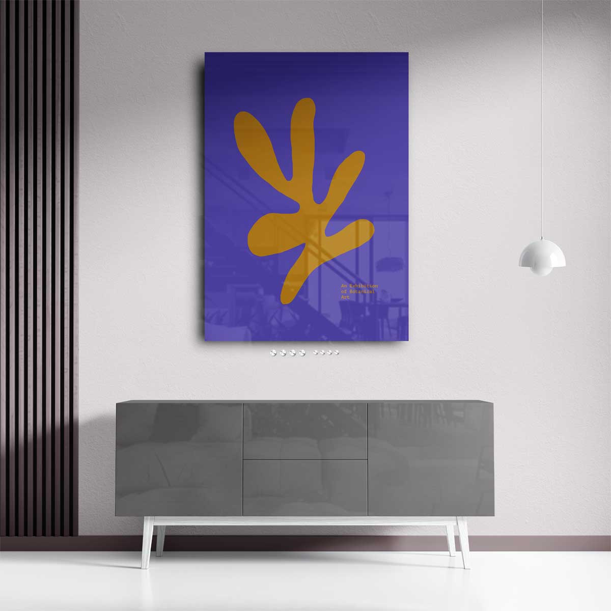 Moderne Botanische Abstractie Kunstwerk-canvas-dibond-plexiglas-wanddecoratie-WallArtistic