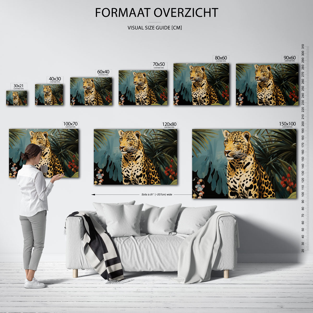 Luipaard in jungle Poster