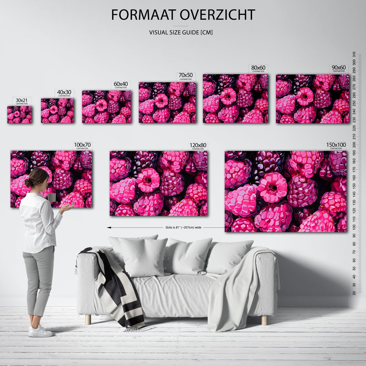 Frambozen patroon Poster