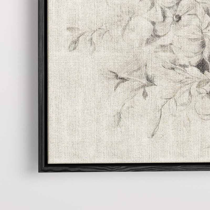 Elegante Bloemenpracht in Potlood Kunstwerk-canvas-dibond-plexiglas-wanddecoratie-WallArtistic