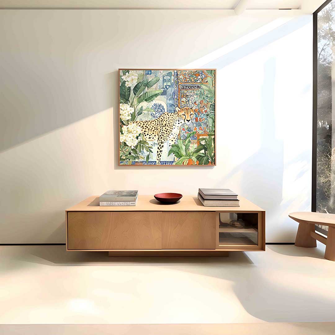 Luipaard en planten Poster