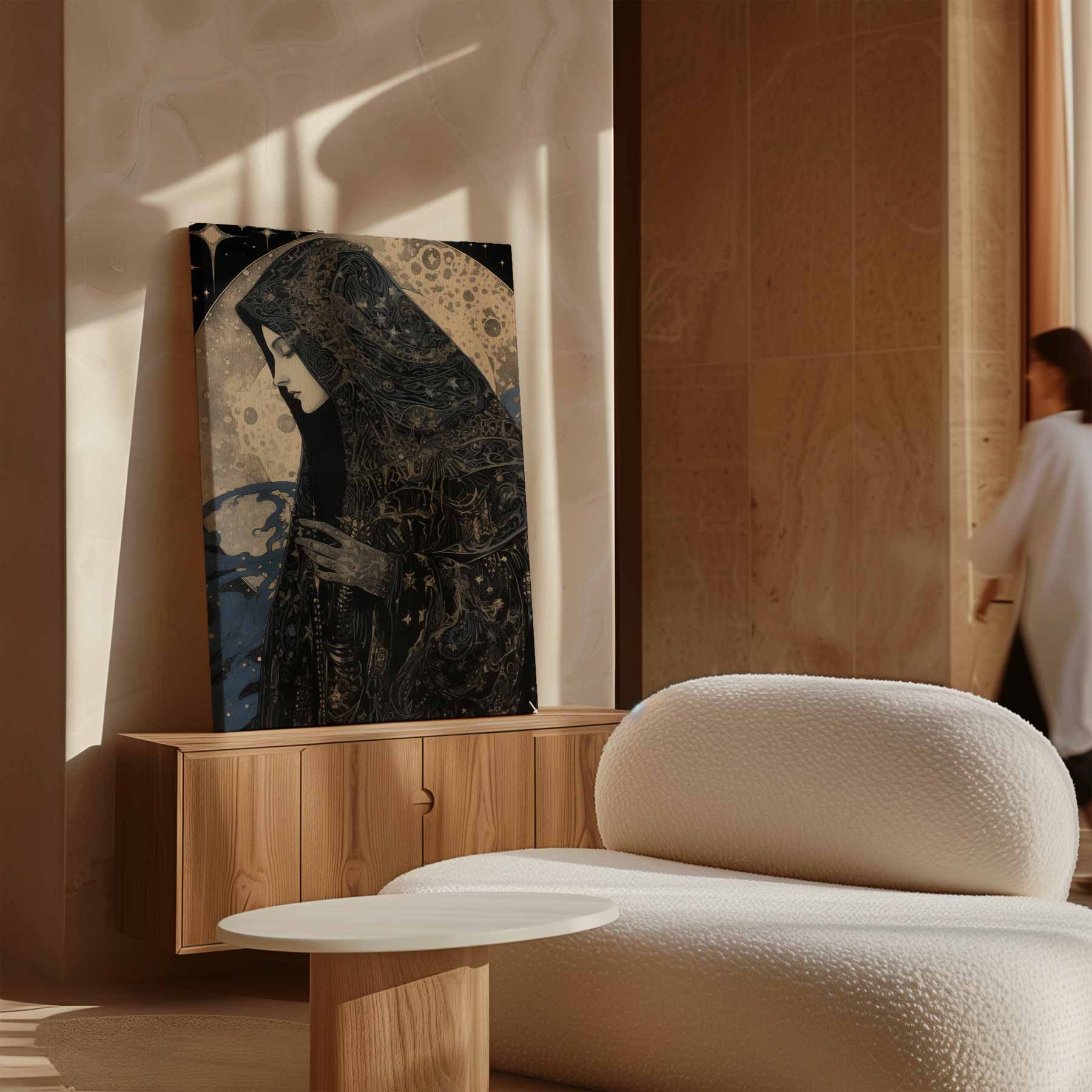 Mystieke Maanwacht Kunstwerk-canvas-dibond-plexiglas-wanddecoratie-WallArtistic