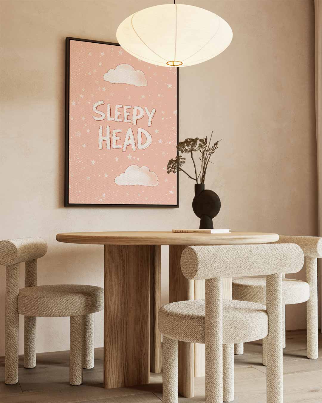 Dromerige Wolken en Sterren Poster Kunstwerk-canvas-dibond-plexiglas-wanddecoratie-WallArtistic