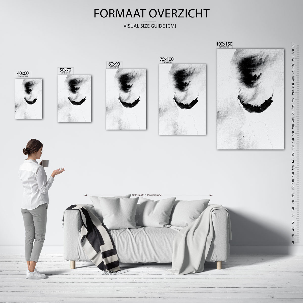 Dynamische vormen Kunstwerk