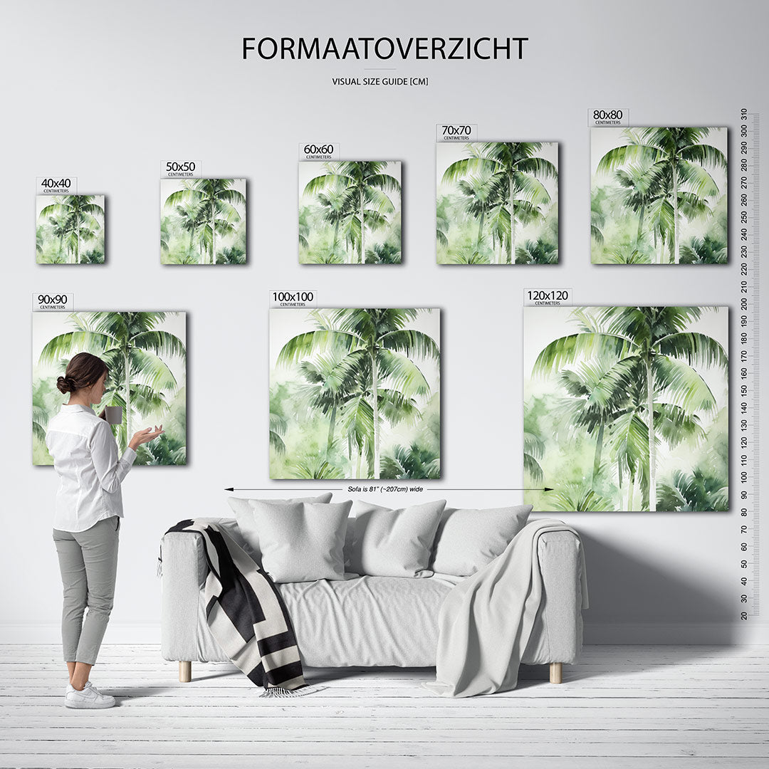 Tropische bladeren Kunstwerk