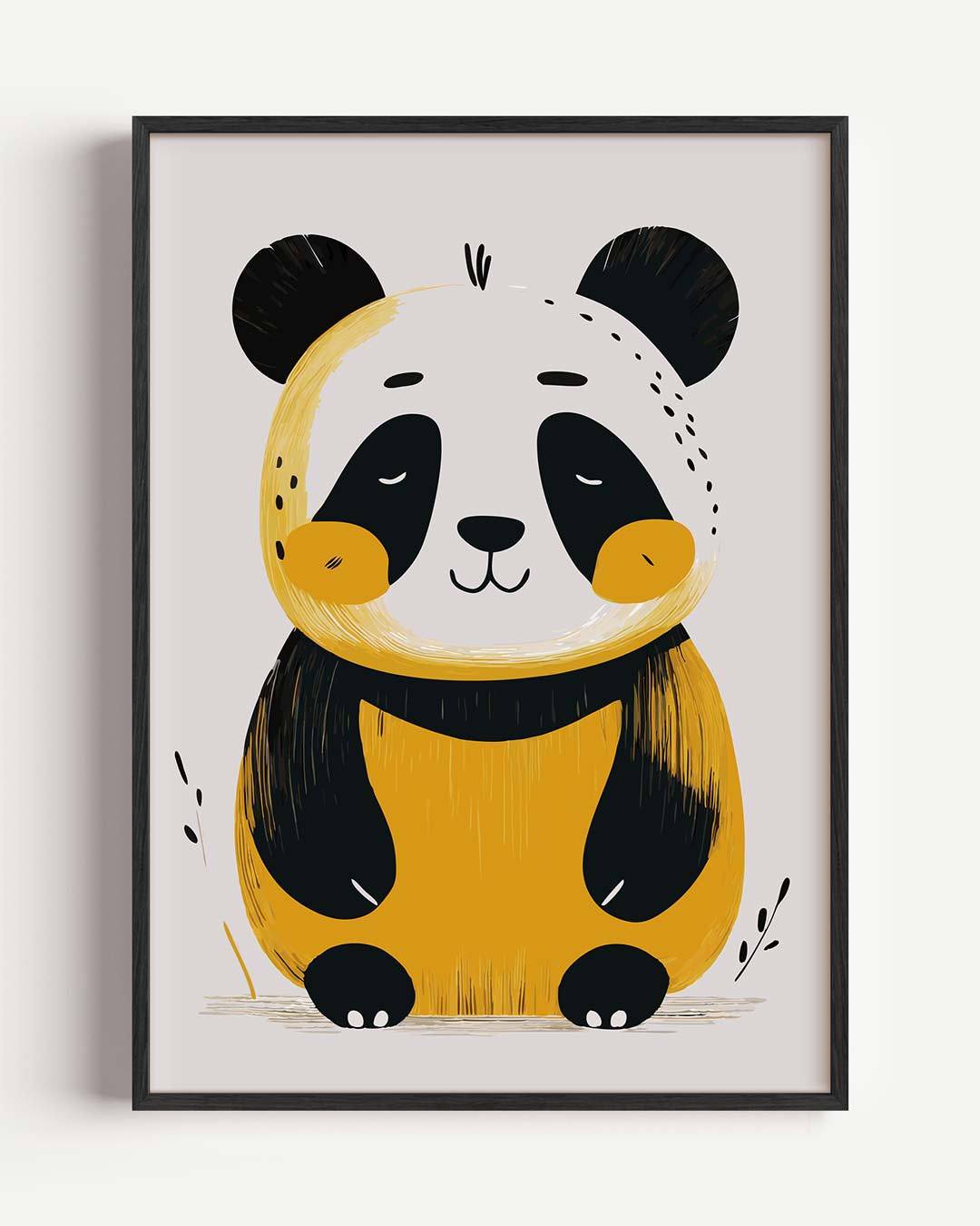 Schattige Panda Illustratie Poster-WallArtistic