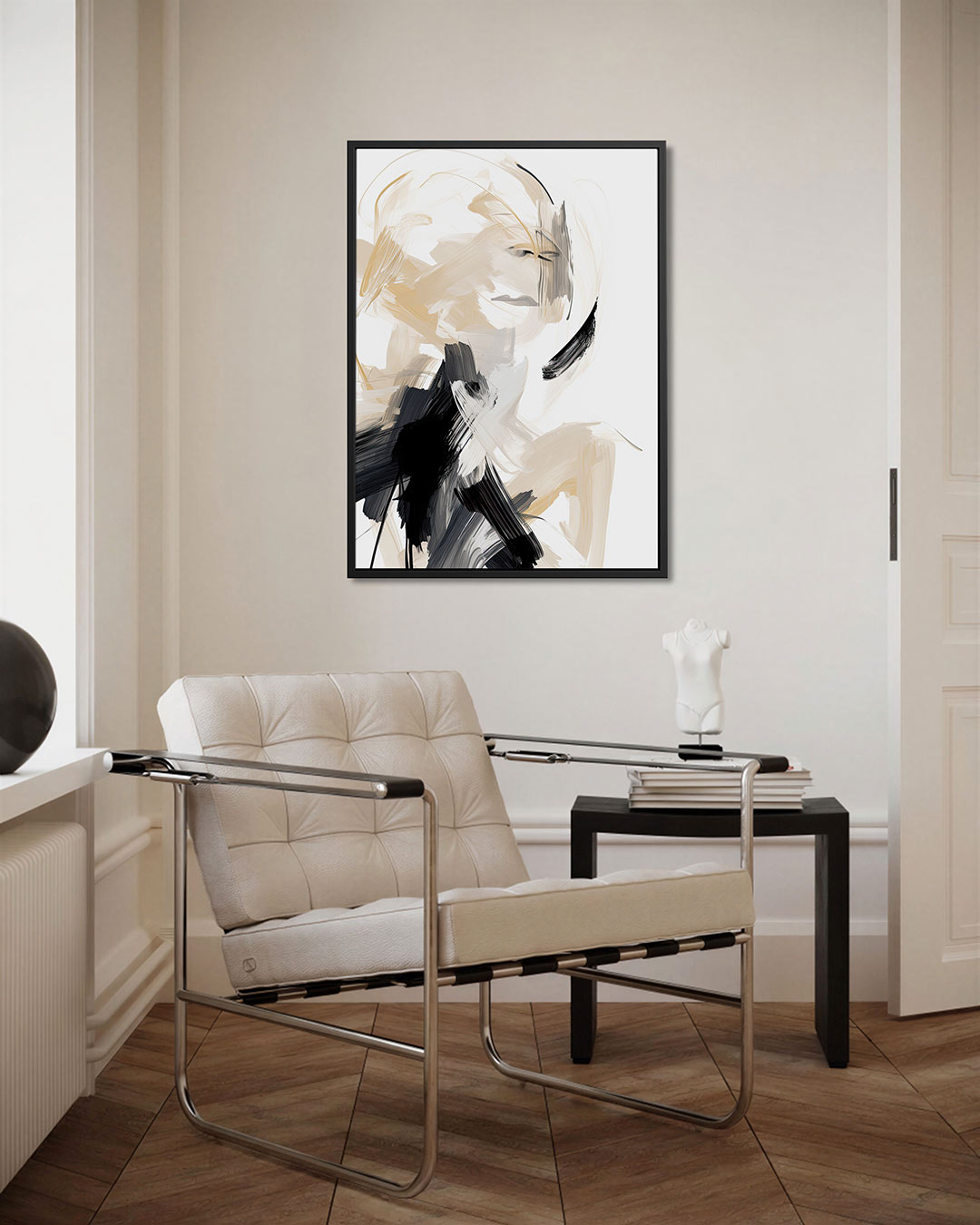 Dynamische borstelstreken Kunstwerk