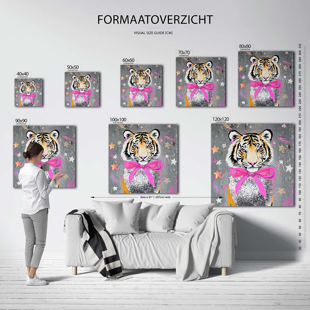 Kleurrijke tijger Kunstwerk