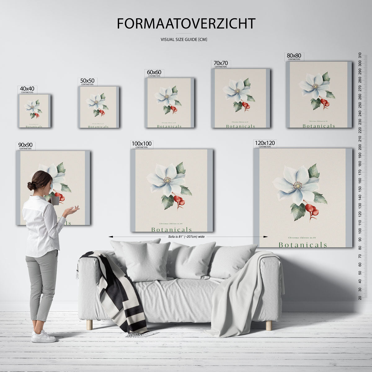 Bloem en bladeren Poster