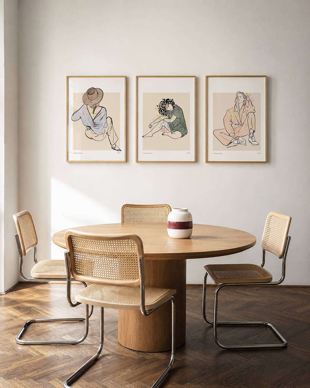 Zachte lijnenspel Posterset