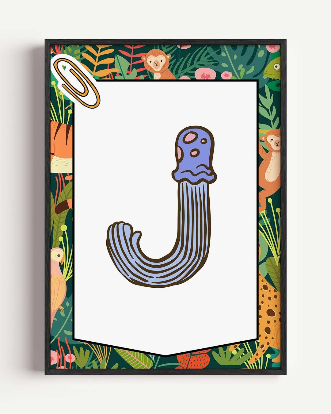 Speelse Jungle Dieren Poster-WallArtistic