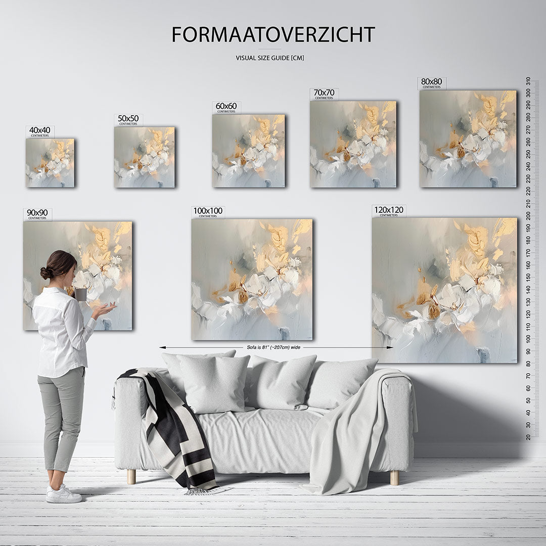 Organische bloemvormen Kunstwerk