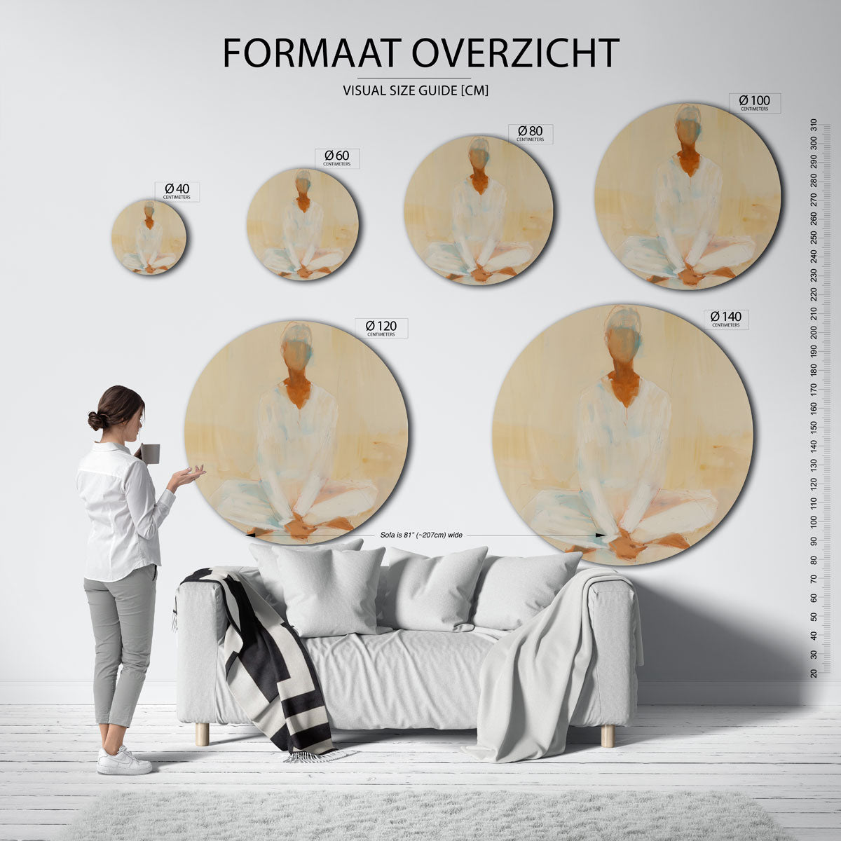 Zittende figuur Muurcirkel
