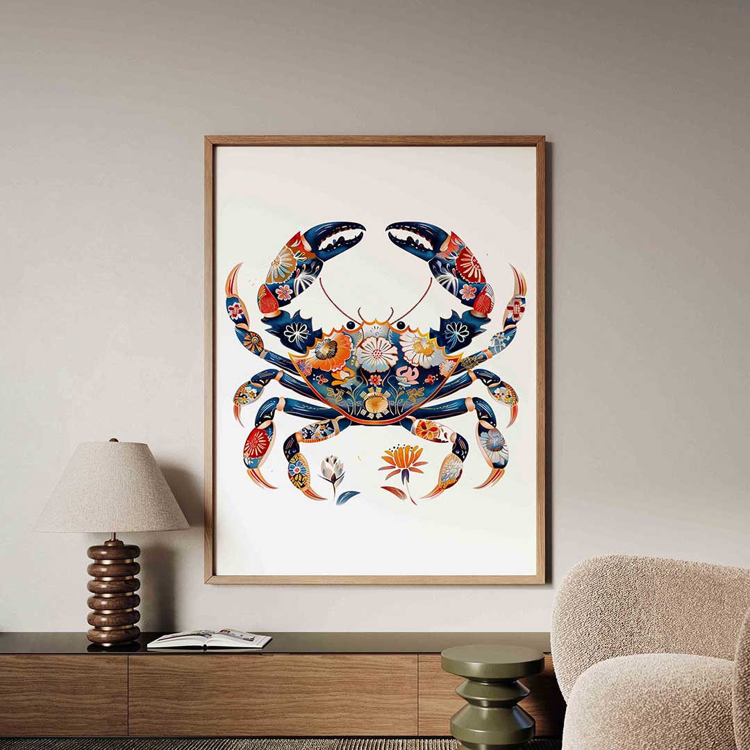 Bloemenkrab Poster