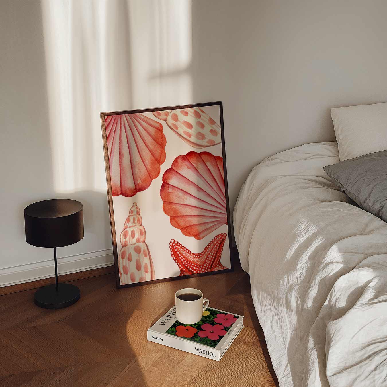 Roze schelpen Poster-WallArtistic