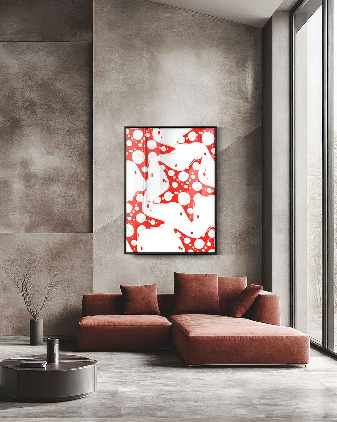 Vrolijke Zeesterren Kunstwerk-canvas-dibond-plexiglas-wanddecoratie-WallArtistic