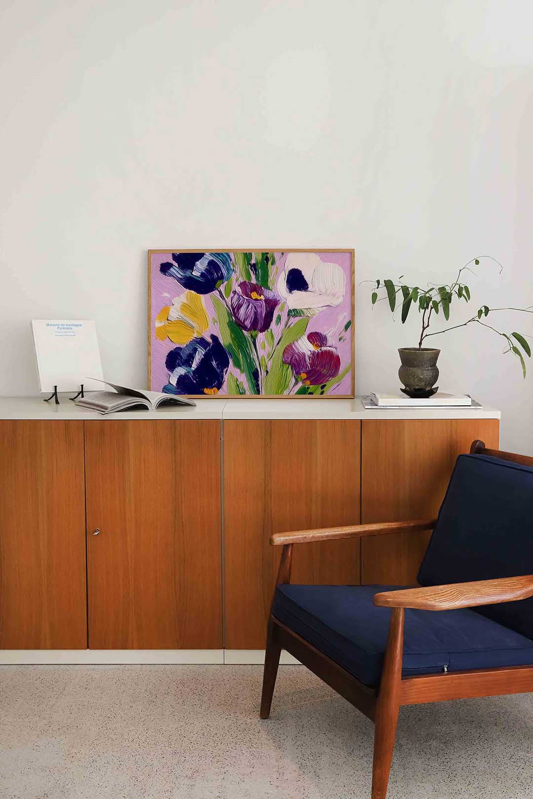 Bloemen in levendige kleuren Poster