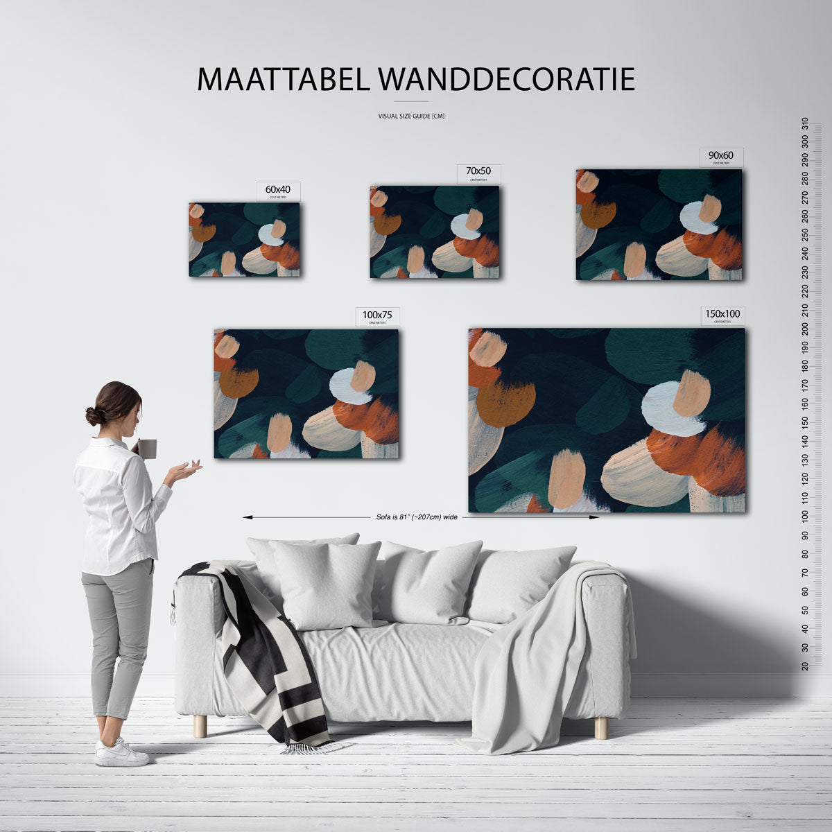 Dynamische penseelstreken Kunstwerk