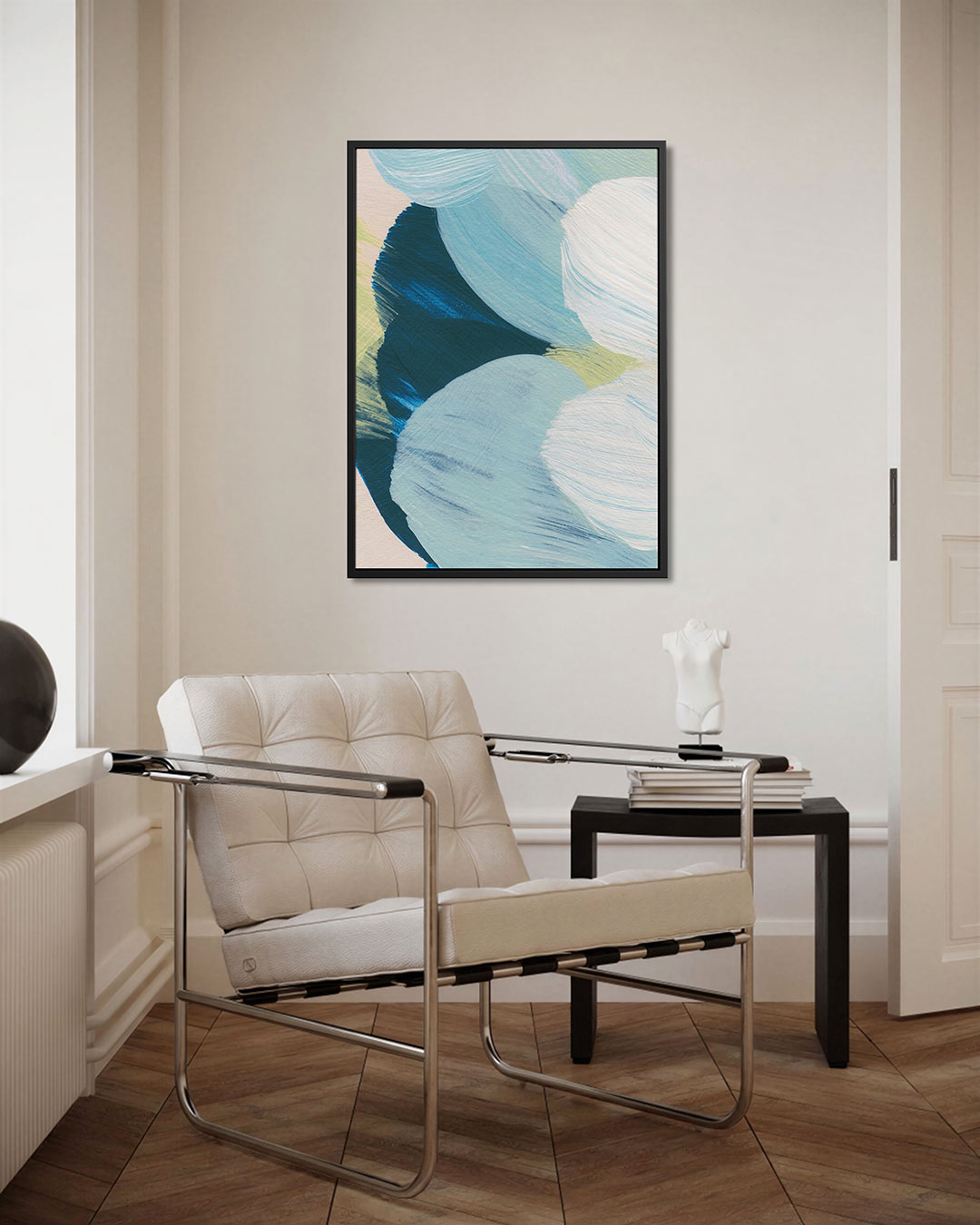 Vloeiende kleurencompositie Kunstwerk