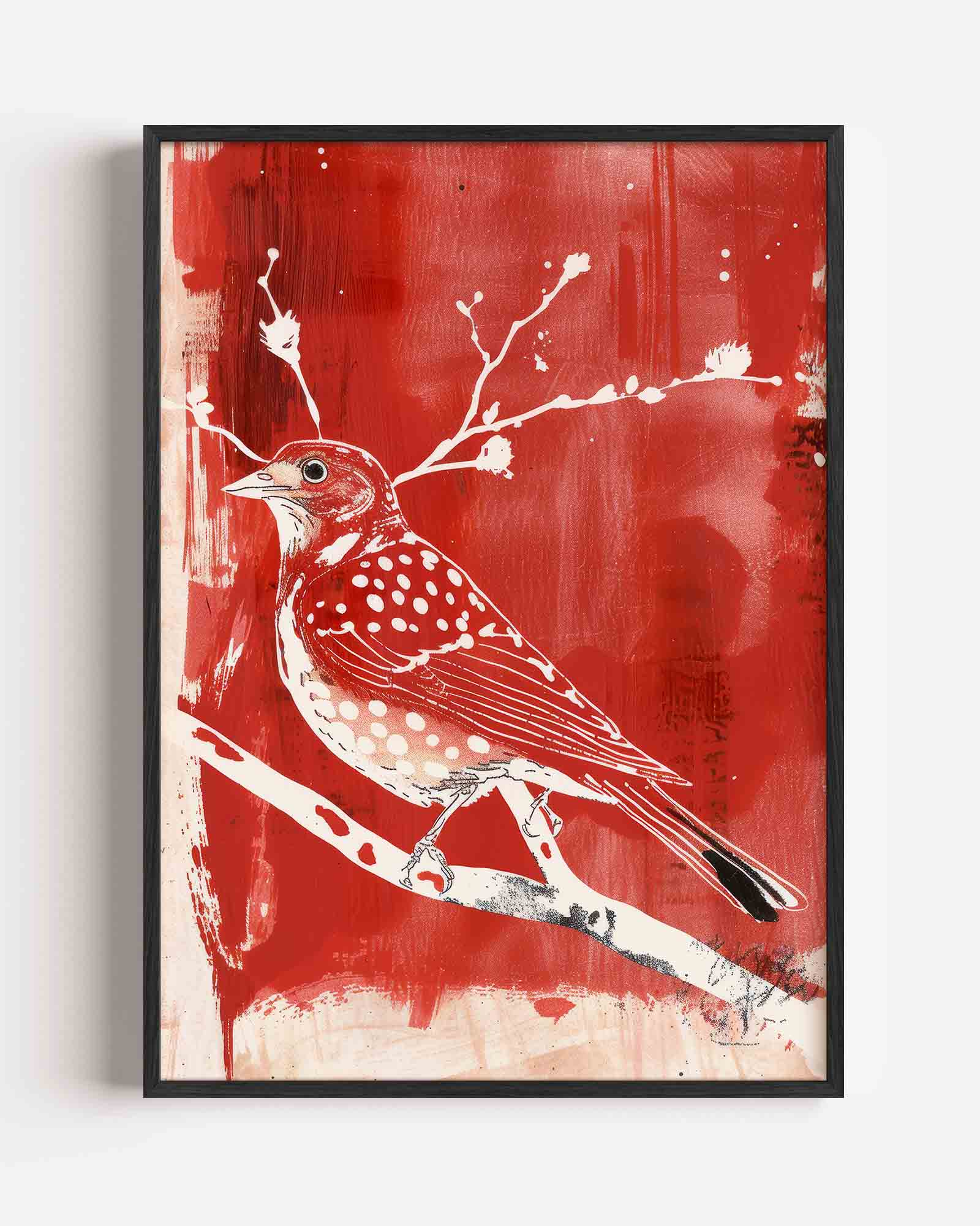 Vogel op tak Poster