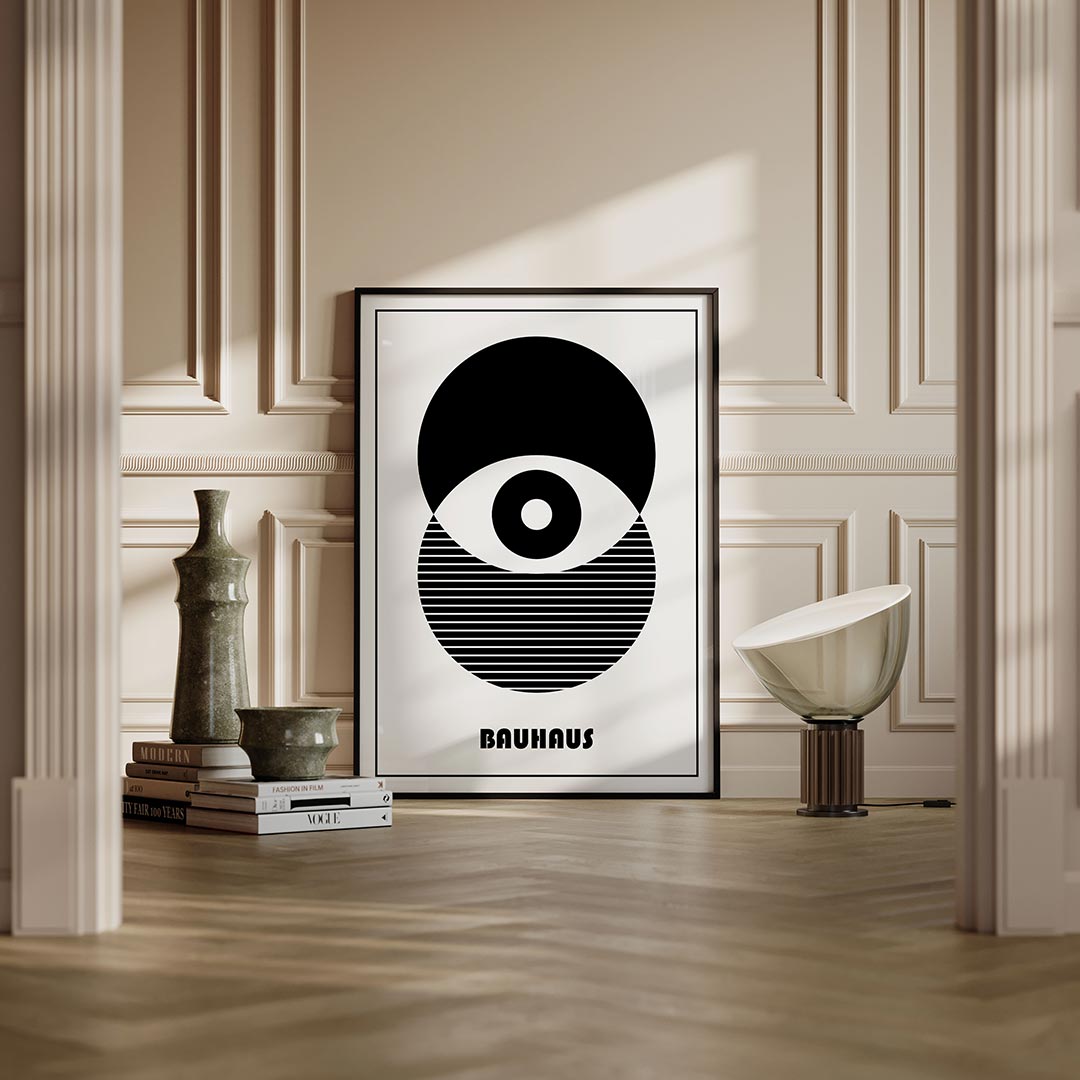 Cirkelstructuur en lijnen Poster