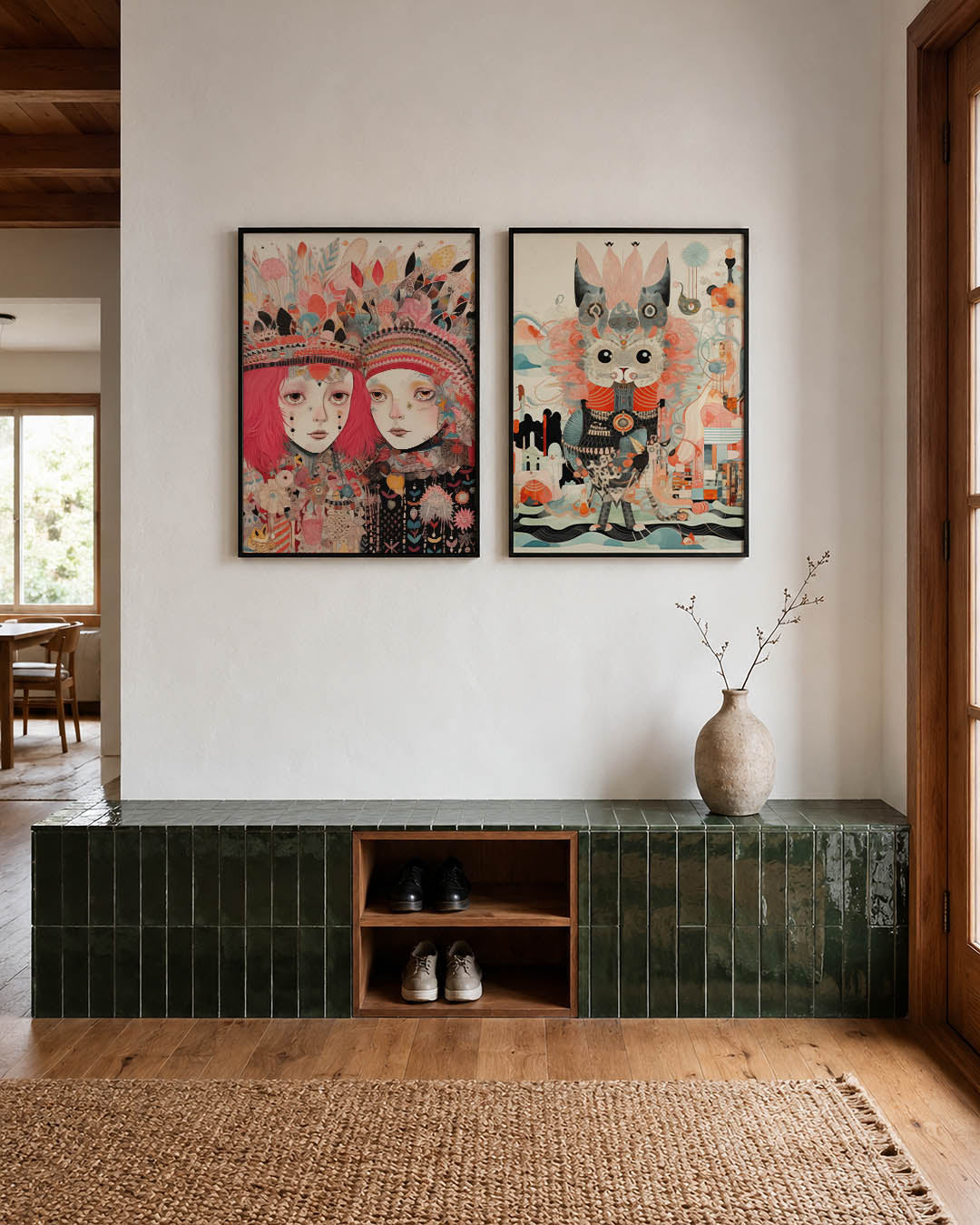 Kleurrijke fantasiefiguren Posterset