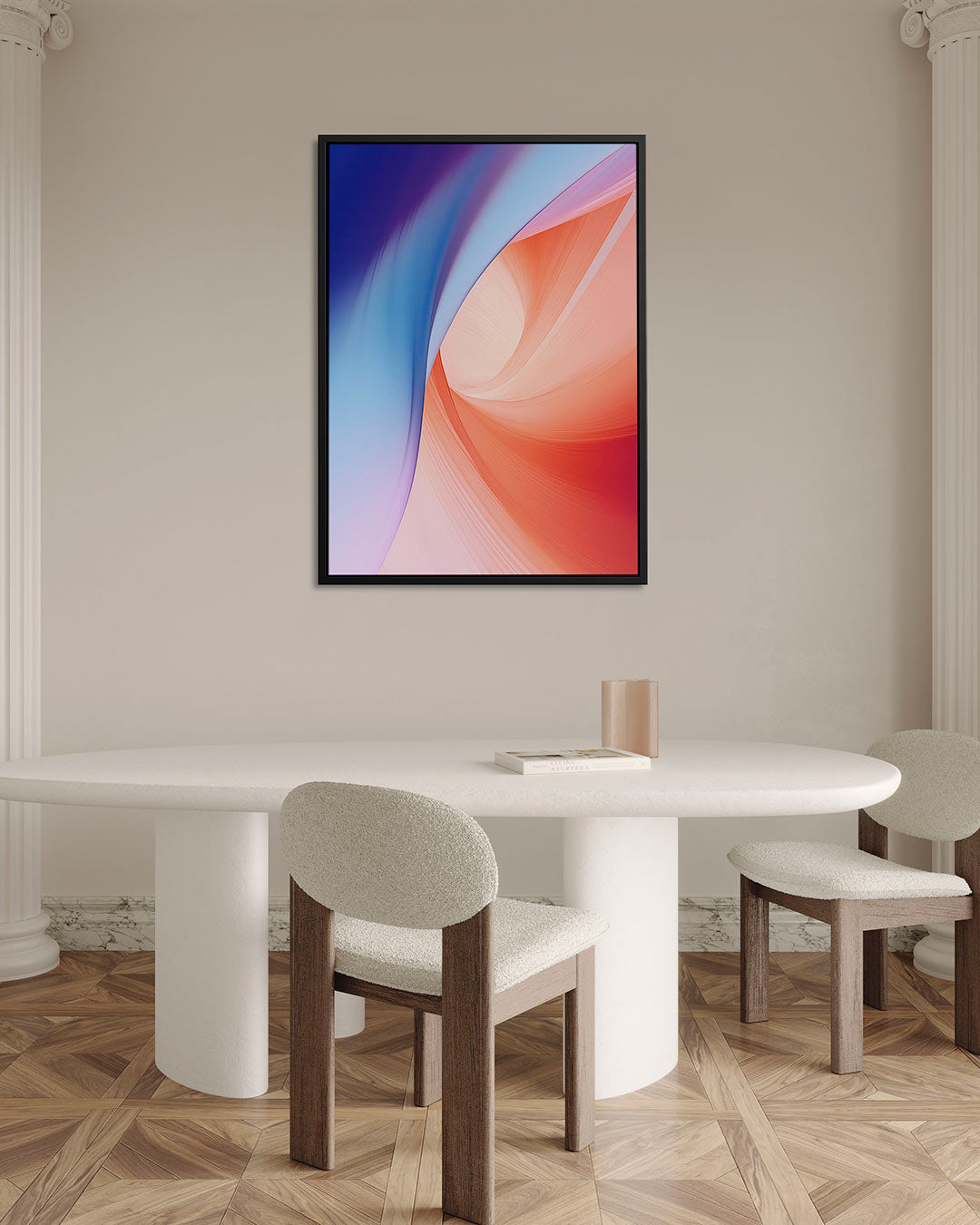 Vloeiende kleuren Kunstwerk