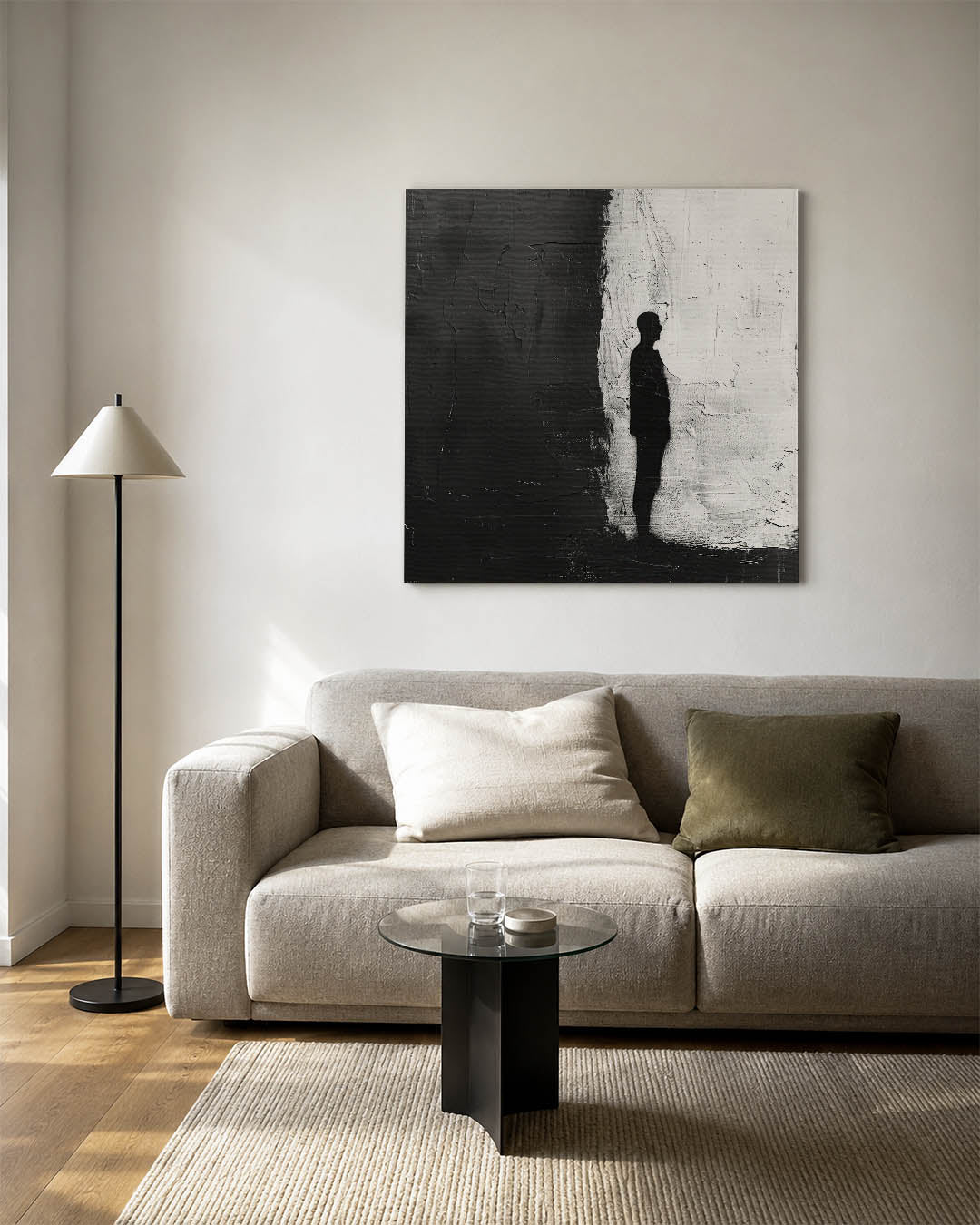 Silhouet contrast Kunstwerk