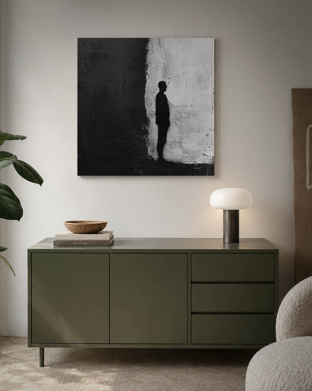 Silhouet contrast Kunstwerk